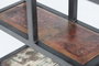Giner y Colomer Estantería de Madera de Mango Maciza Natural 80x80x18 cm Negro